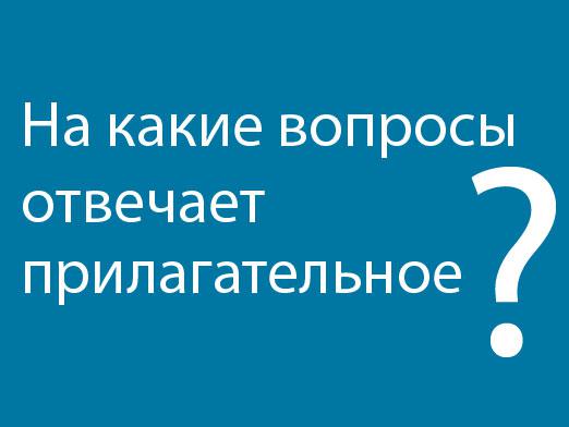 Ποιες ερωτήσεις απαντά το επίθετο;